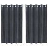 Vidaxl Verdunkelungsvorhänge 2 Stück hellgrau 140 x 140 cm Samt