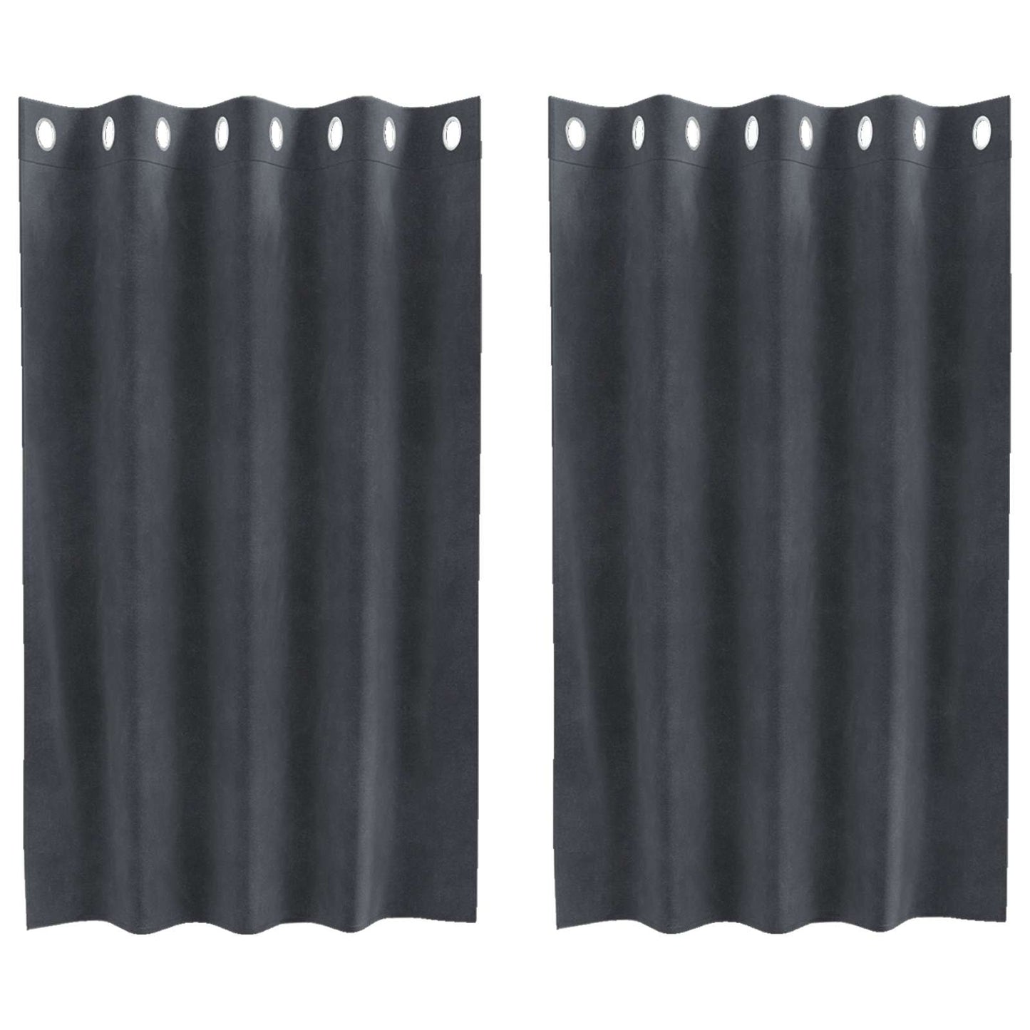 Vidaxl Verdunkelungsvorhänge 2 Stück hellgrau 140 x 140 cm Samt