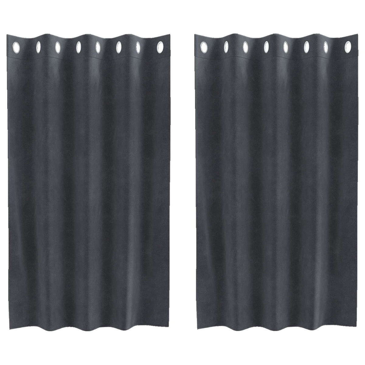Vidaxl Verdunkelungsvorhänge 2 Stück hellgrau 140 x 140 cm Samt