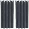 Vidaxl Verdunkelungsvorhänge 2 Stück hellgrau 140 x 175 cm Samt