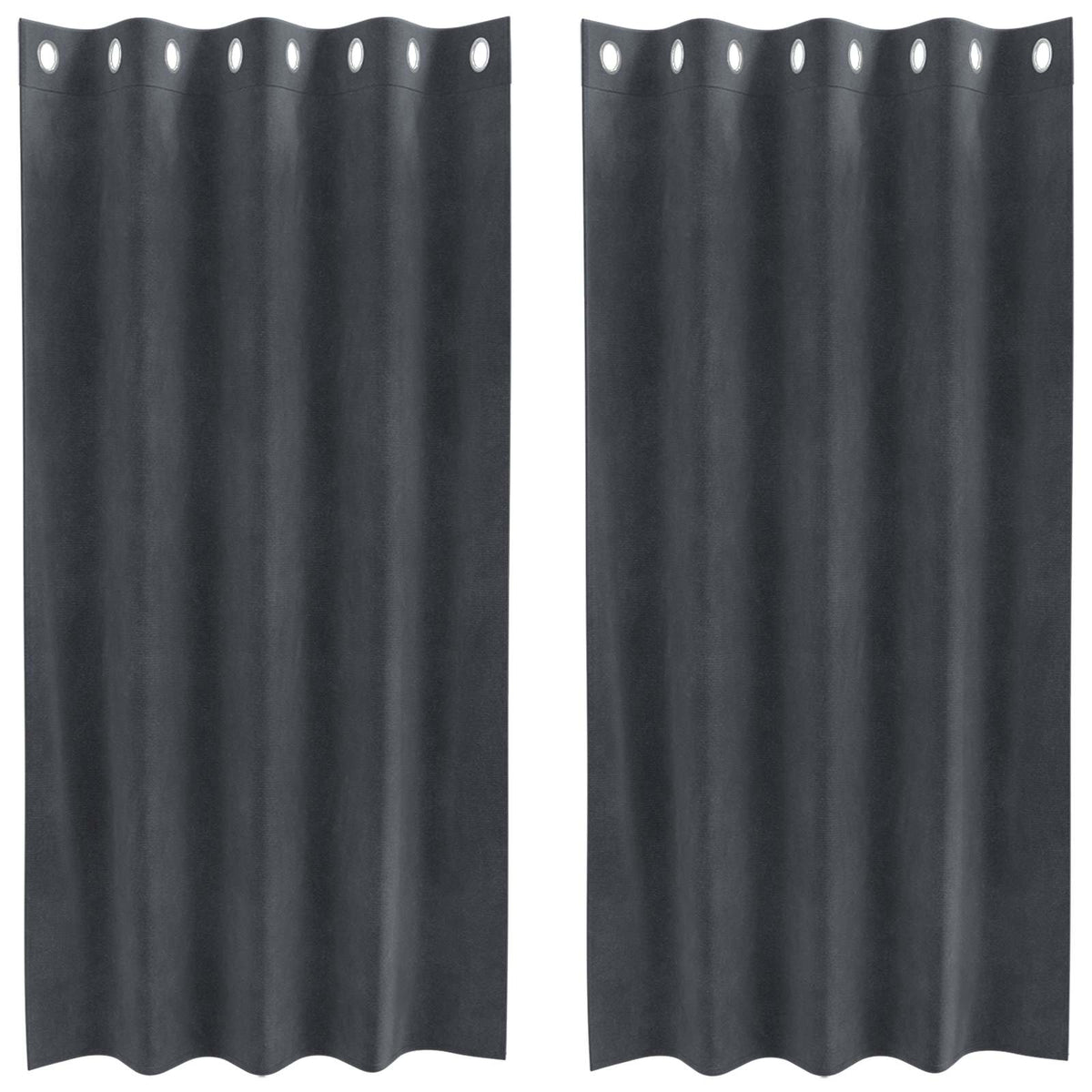 Vidaxl Verdunkelungsvorhänge 2 Stück hellgrau 140 x 175 cm Samt