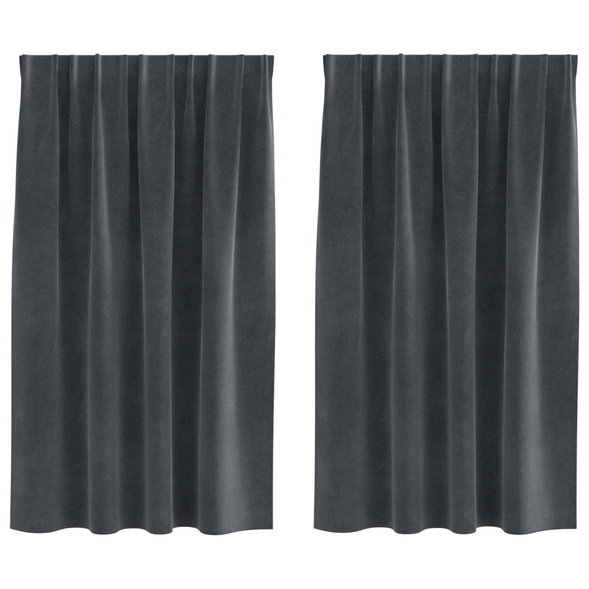Vidaxl Verdunkelungsvorhänge 2 Stück hellgrau 140 x 140 cm Samt