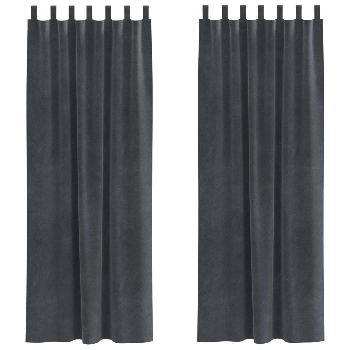 Vidaxl Verdunkelungsvorhänge 2 Stück hellgrau 140 x 245 cm Samt
