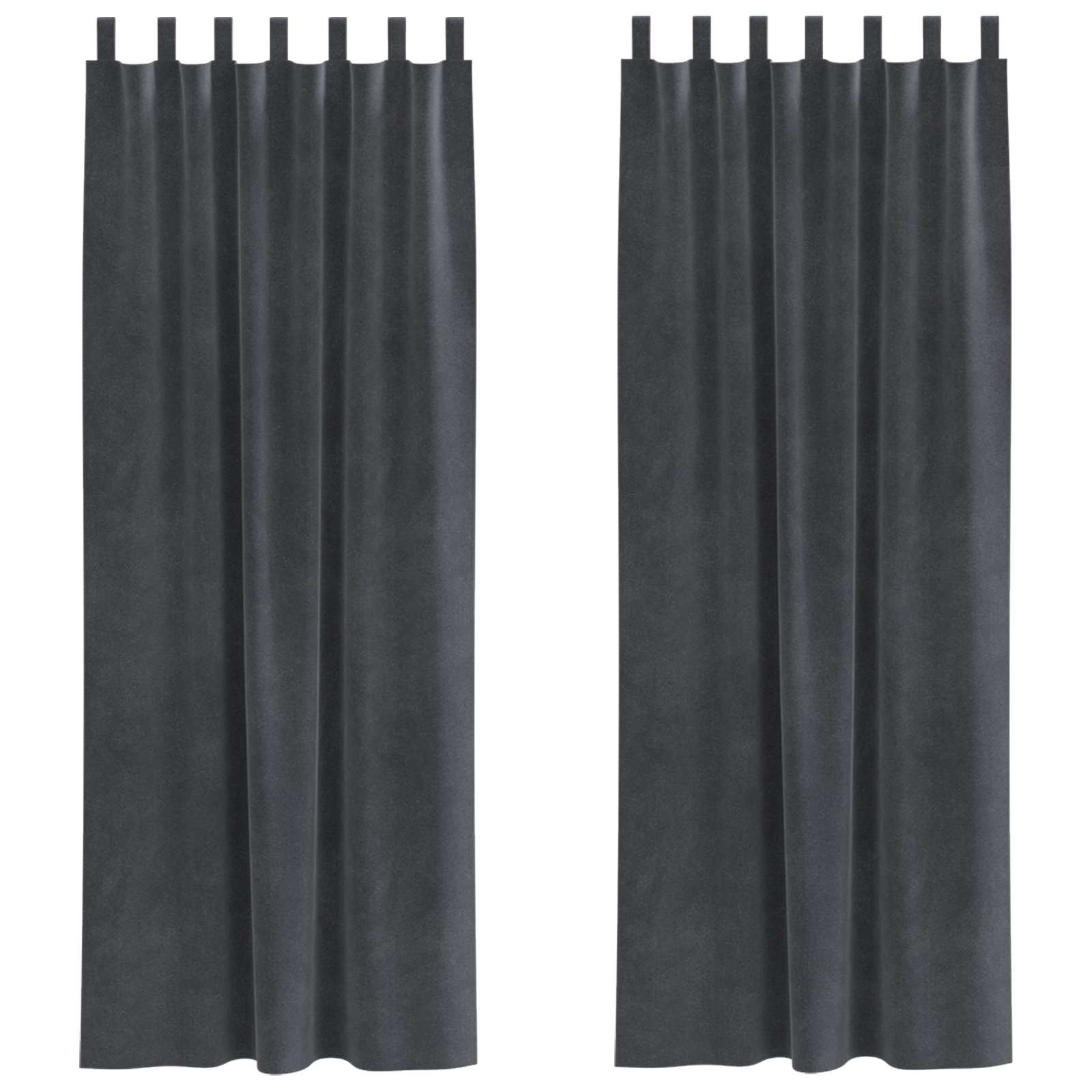 Vidaxl Verdunkelungsvorhänge 2 Stück hellgrau 140 x 260 cm Samt