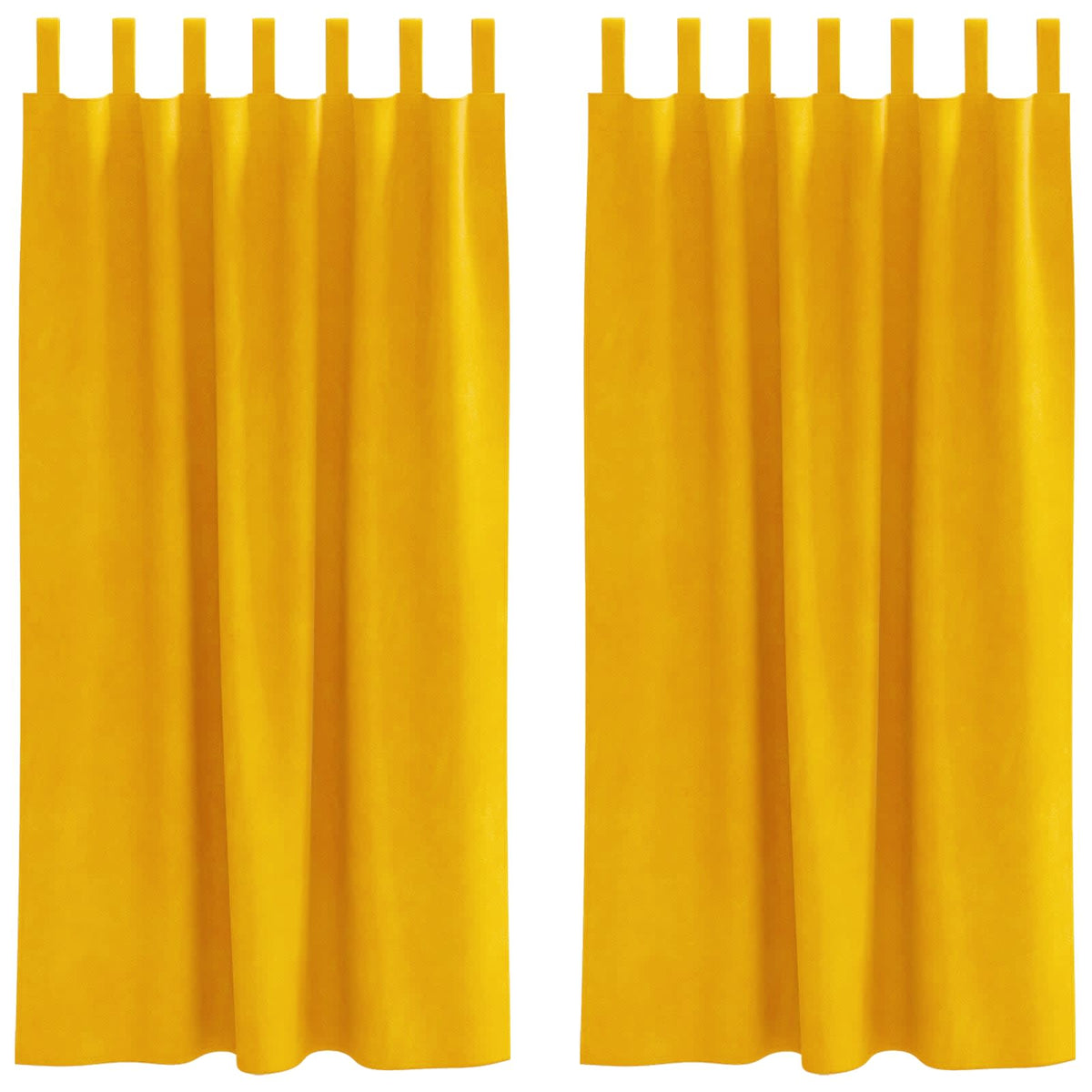 Vidaxl Verdunkelungsvorhänge 2 Stück Senfgelb 140 x 175 cm Samt