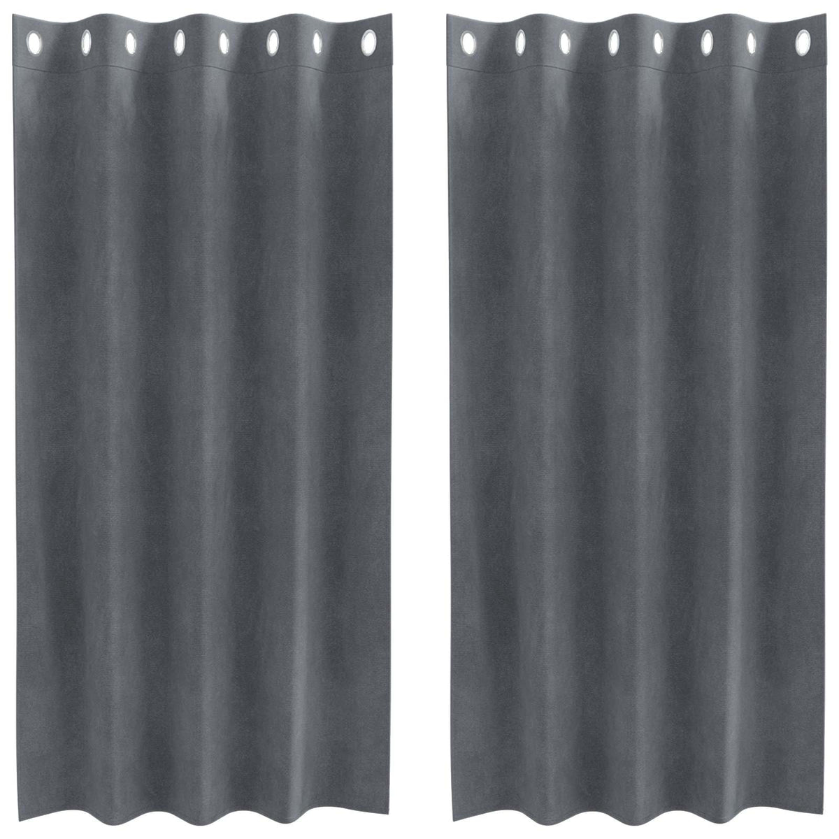 Vidaxl Verdunkelungsvorhänge 2 Stück hellgrau 140 x 175 cm Samt