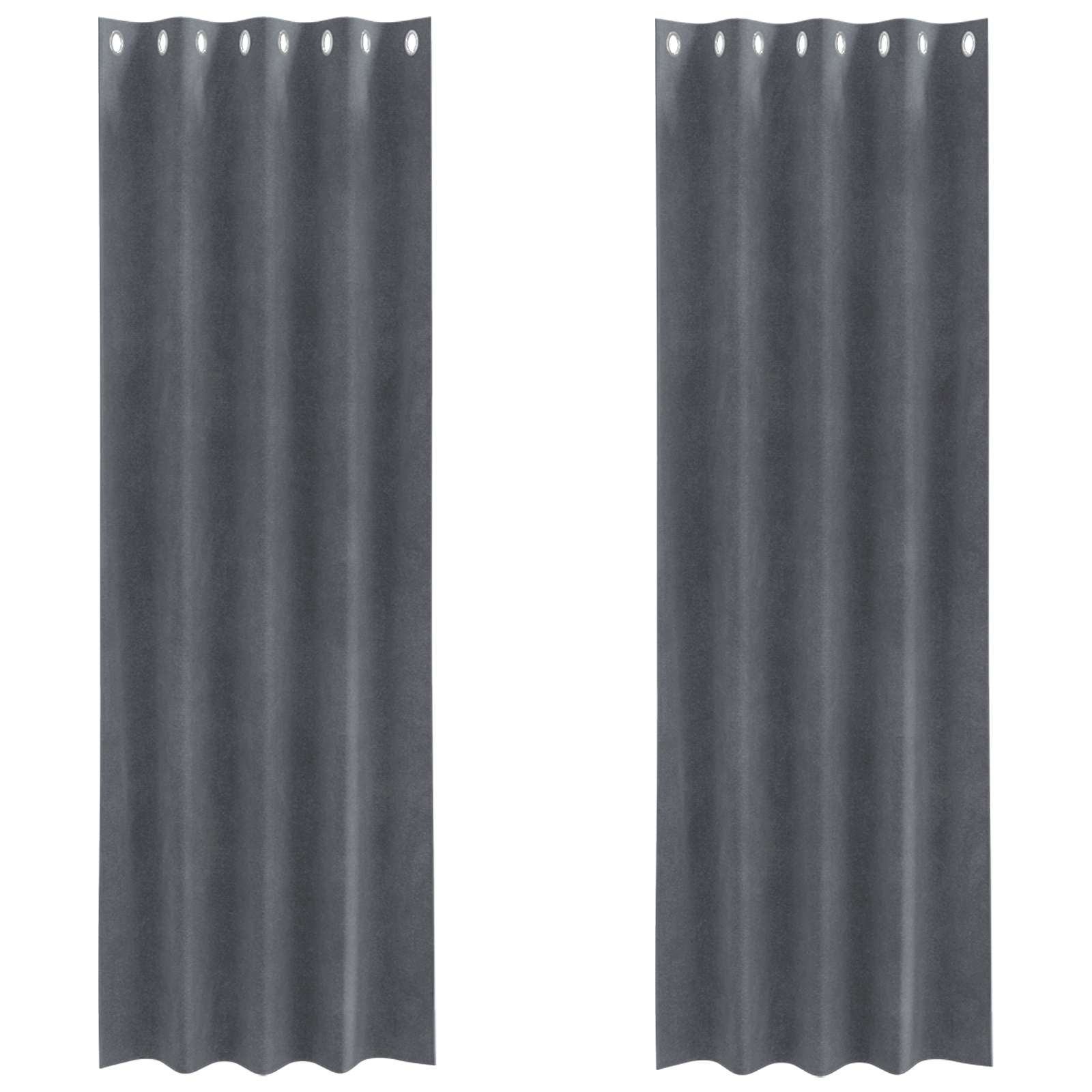 Vidaxl Verdunkelungsvorhänge 2 Stück hellgrau 140 x 260 cm Samt