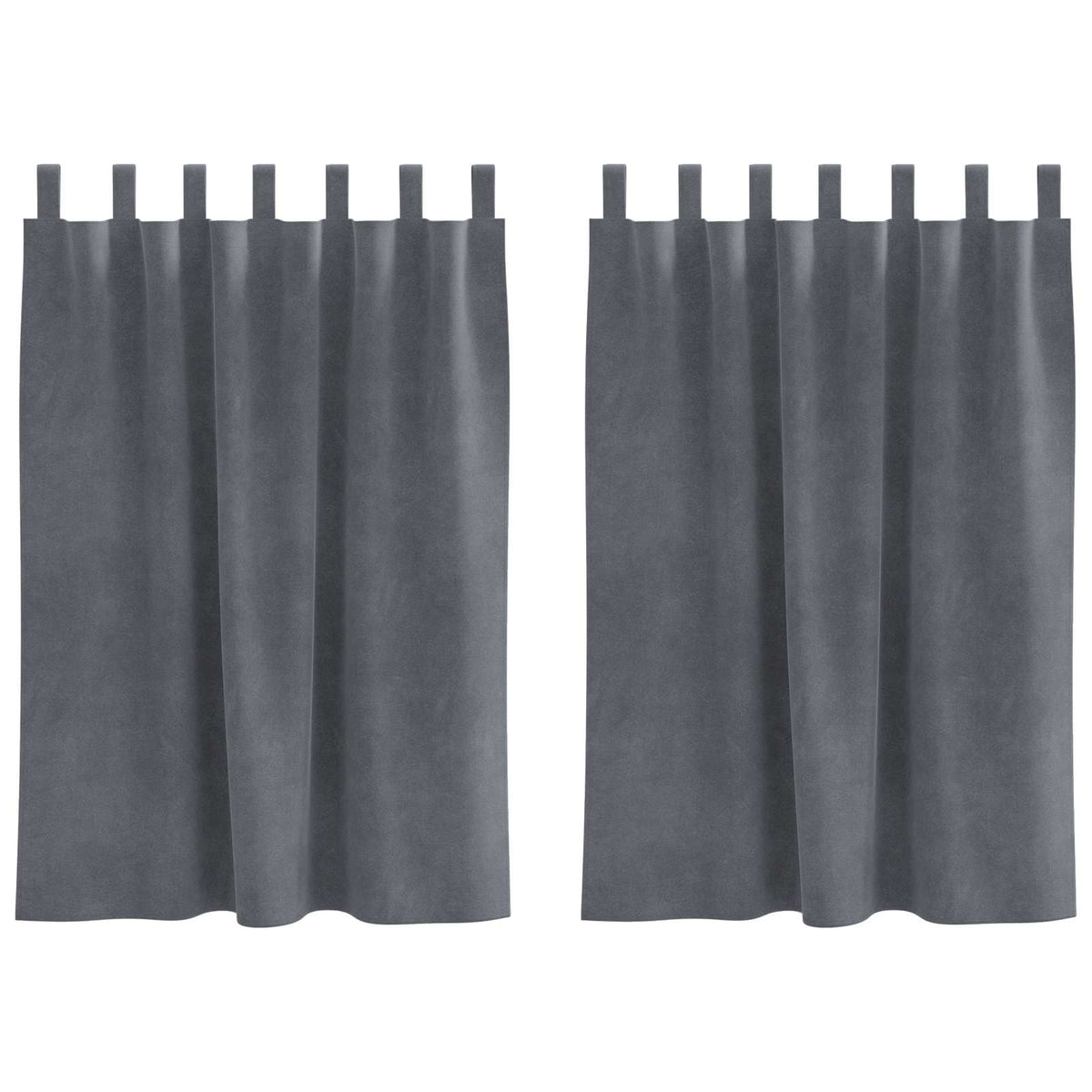 Vidaxl Verdunkelungsvorhänge 2 Stück hellgrau 140 x 140 cm Samt