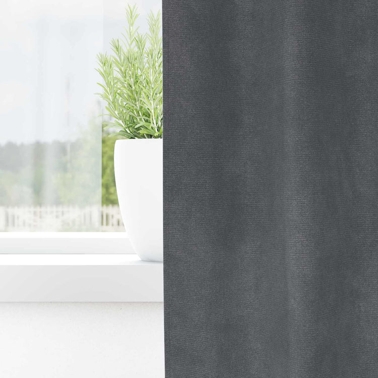 Vidaxl Verdunkelungsvorhänge 2 Stück hellgrau 140 x 175 cm Samt