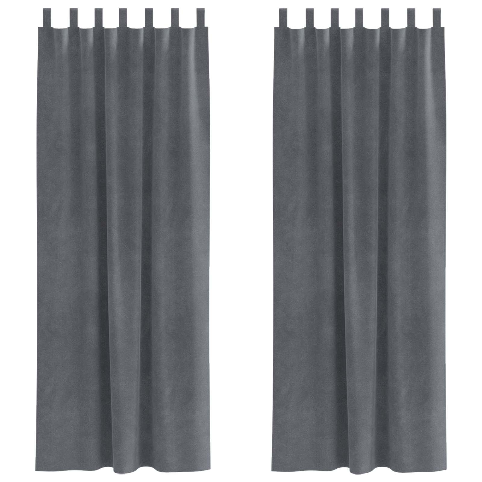 Vidaxl Verdunkelungsvorhänge 2 Stück hellgrau 140 x 225 cm Samt