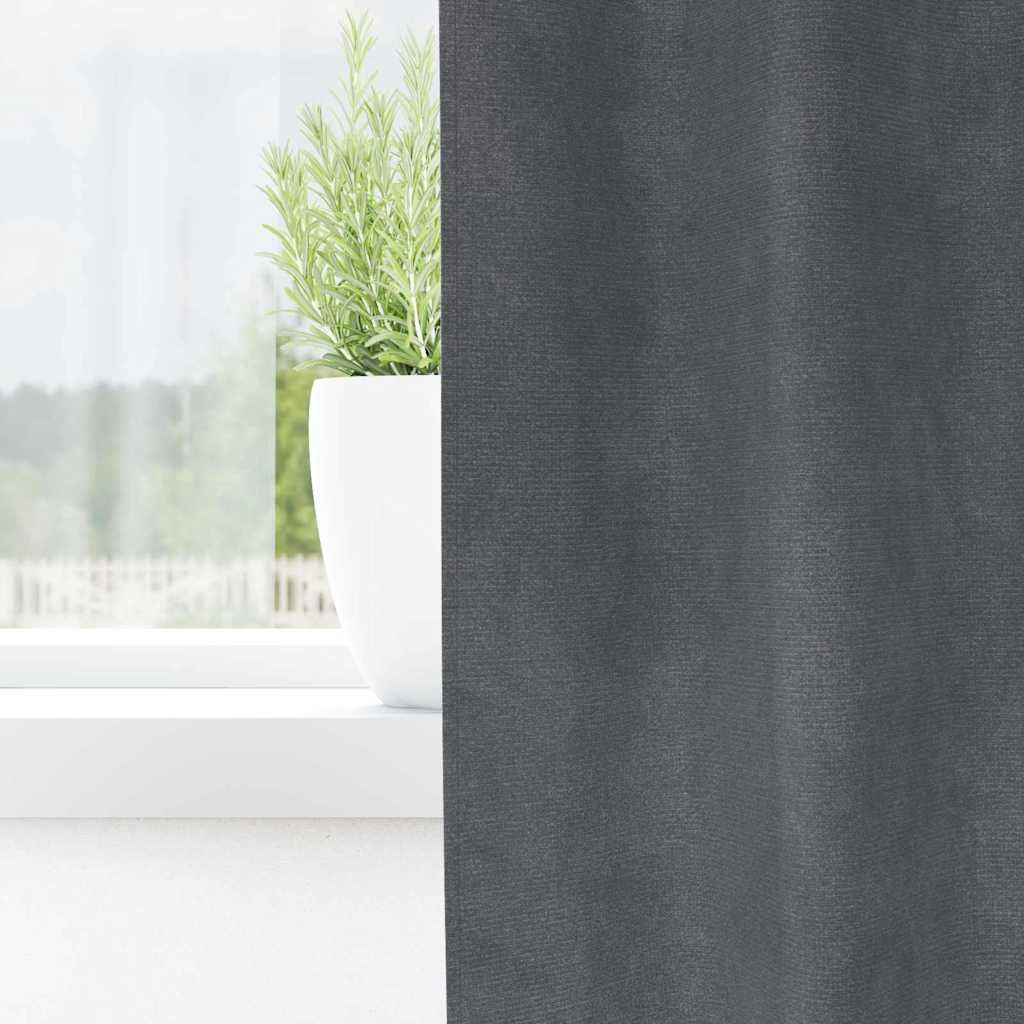 Vidaxl Verdunkelungsvorhänge 2 Stück hellgrau 140 x 245 cm Samt