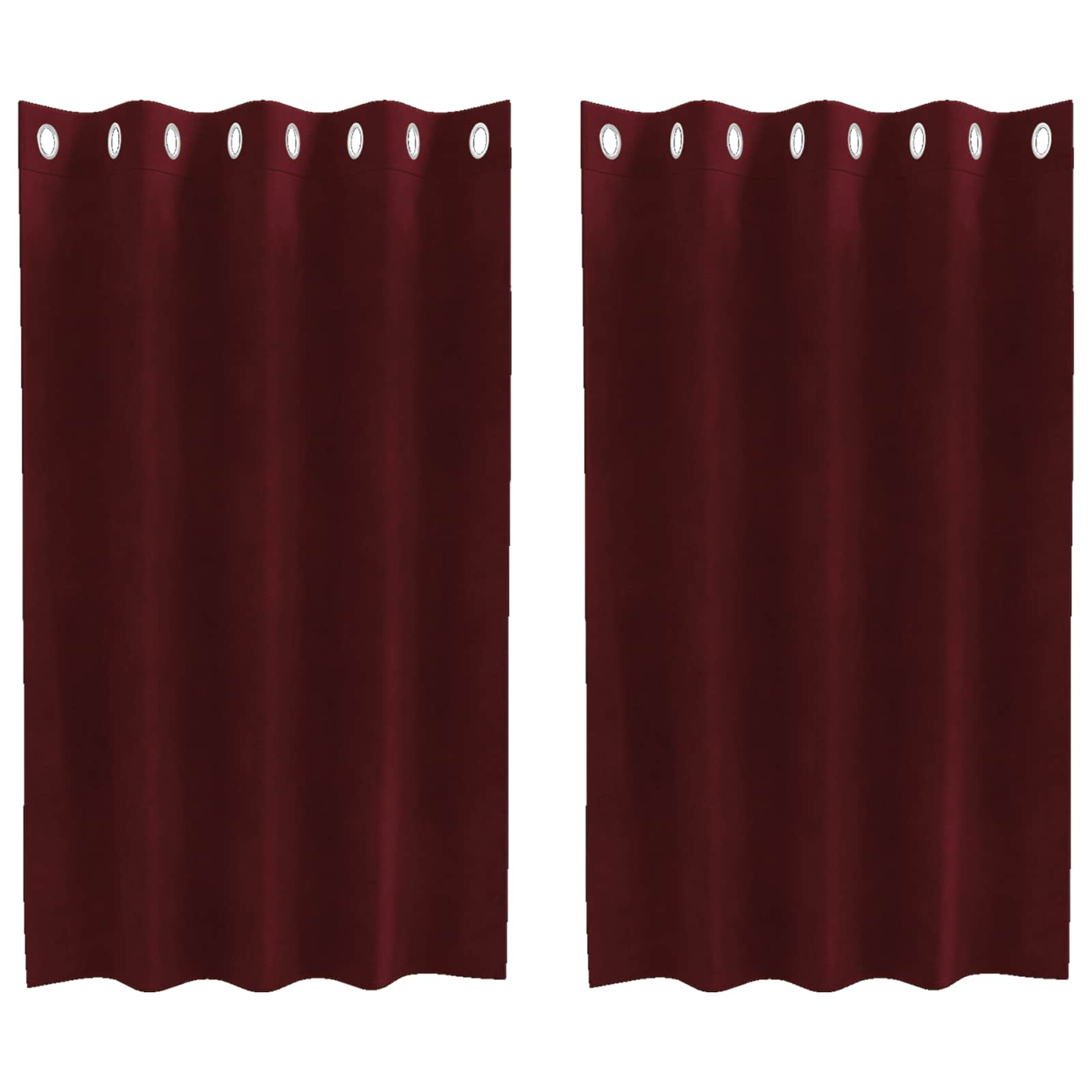 Vidaxx Verdunkelungsvorhänge 2 Stk. Weinrot 140 x 140 cm Samt