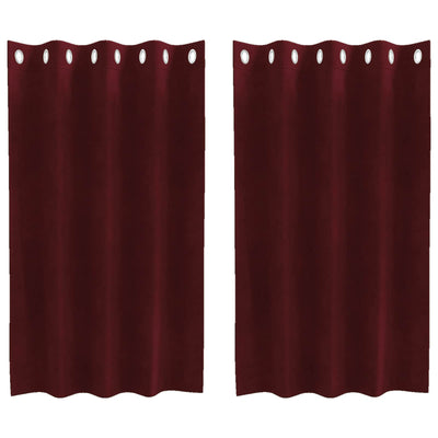 Vidaxx Verdunkelungsvorhänge 2 Stk. Weinrot 140 x 140 cm Samt