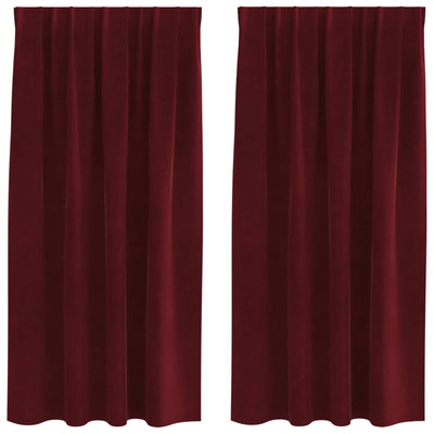 Vidaxl Verdunkelungsvorhänge 2 Stück weinrot 140 x 175 cm Samt