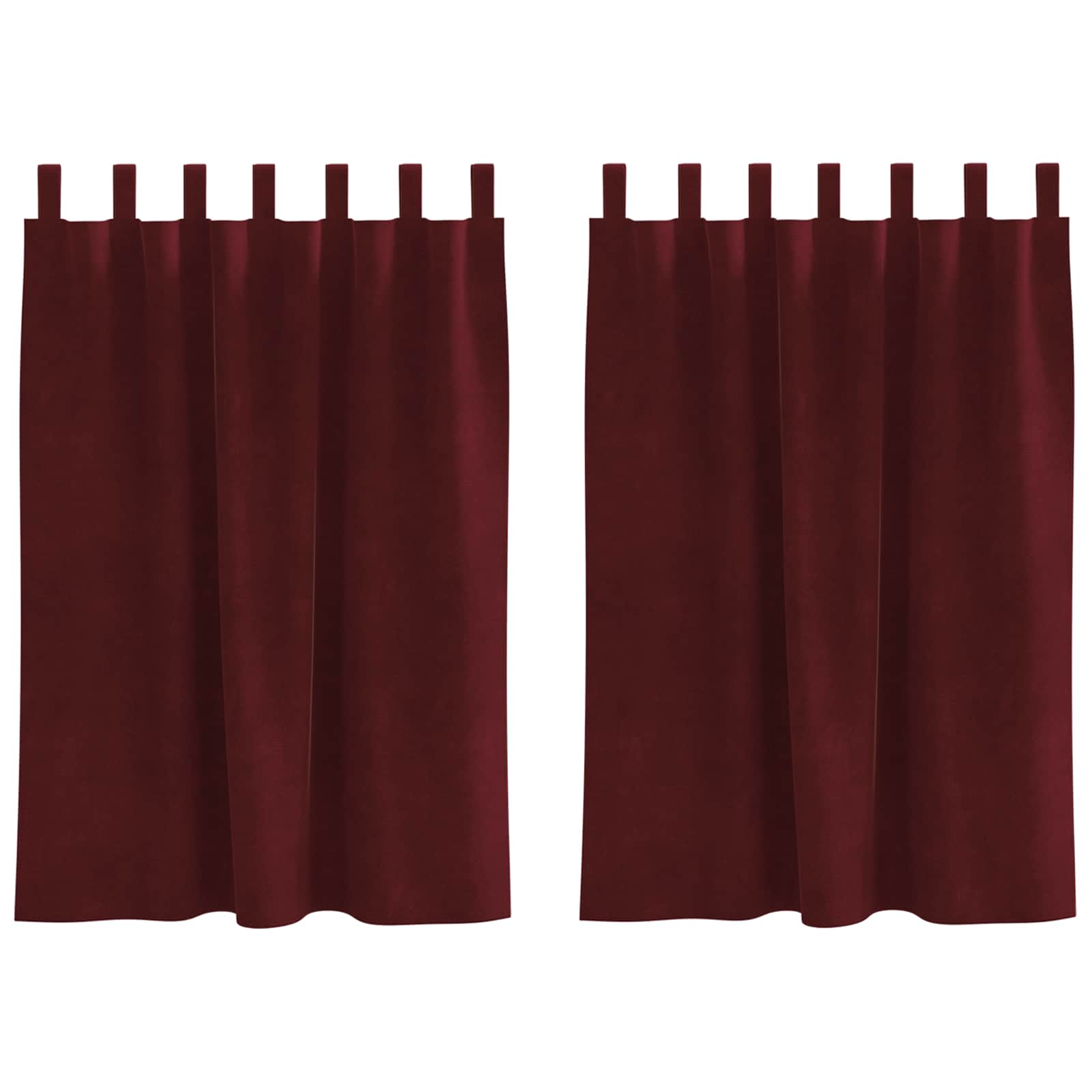 Vidaxx Verdunkelungsvorhänge 2 Stk. Weinrot 140 x 140 cm Samt