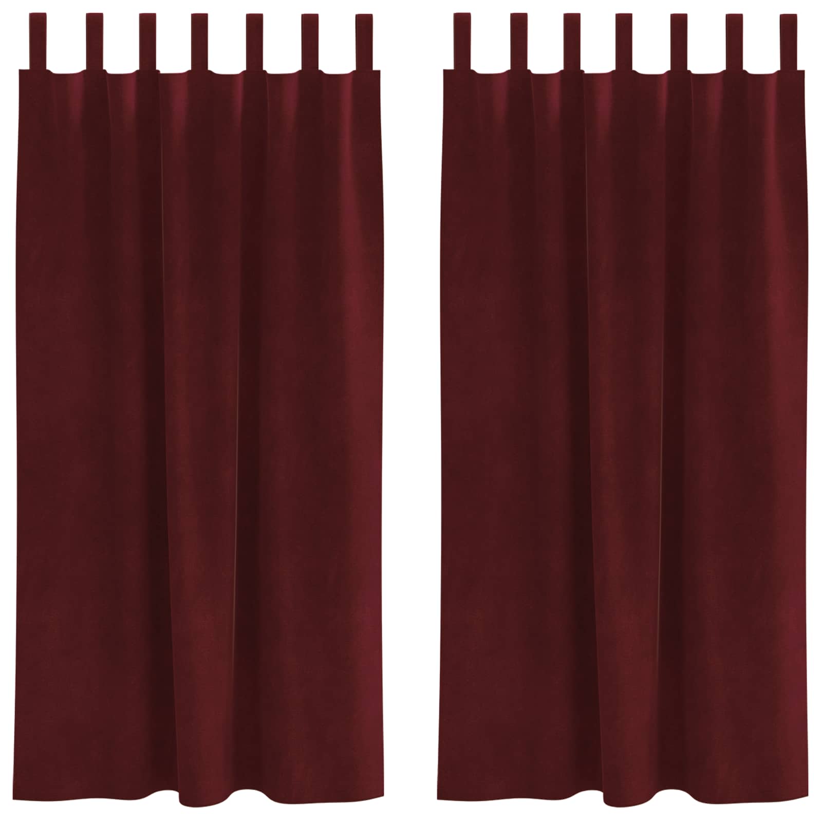 Vidaxl Verdunkelungsvorhänge 2 Stück weinrot 140 x 175 cm Samt