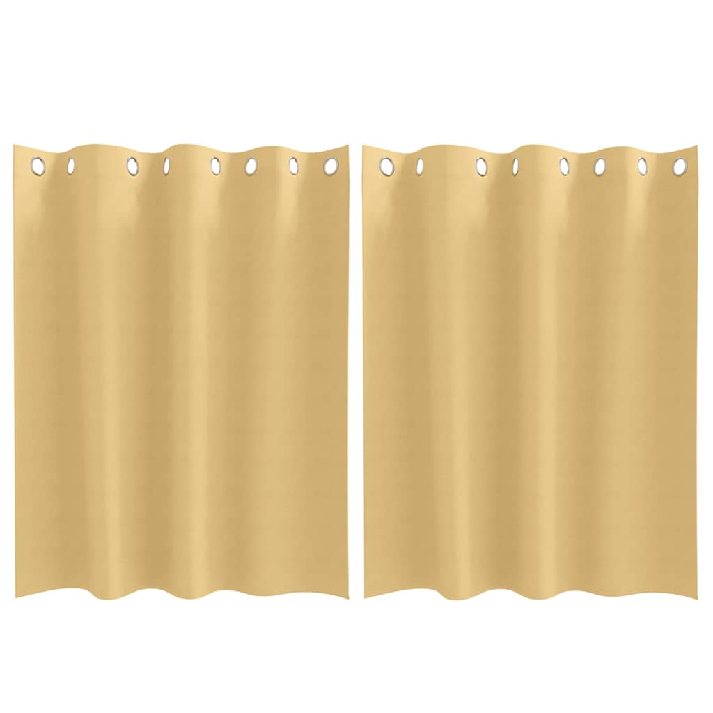 Vidaxl Verdunkelungsvorhänge mit Ringen 2 Stück Beige 140 x 140 cm