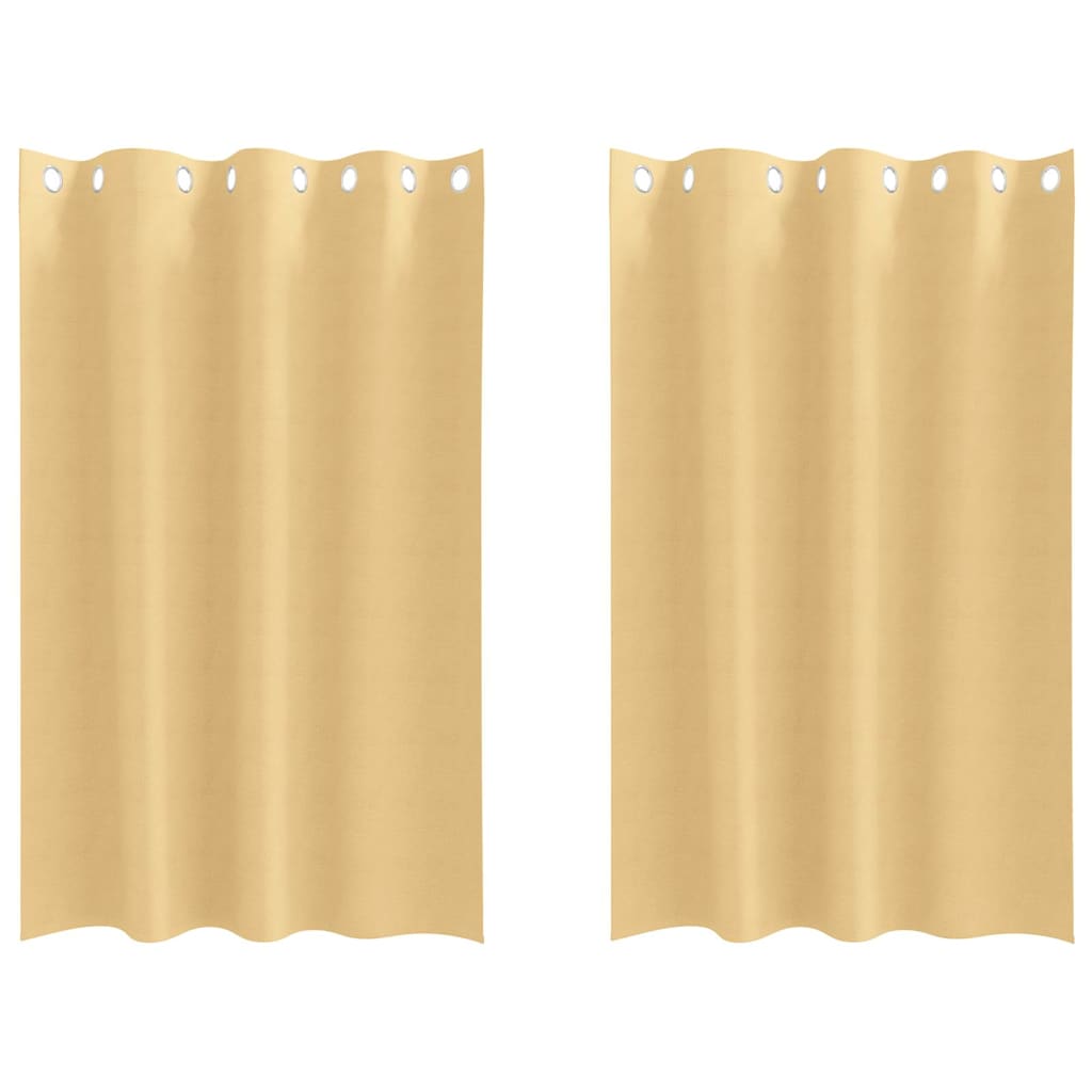 Vidaxl Verdunkelungsvorhänge mit Ringen 2 Stück Beige 175 x 140 cm
