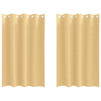 Vidaxl Verdunkelungsvorhänge mit Ringen 2 Stück Beige 175 x 140 cm