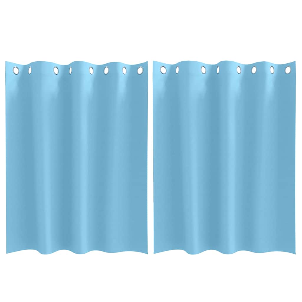Vidaxl Verdunkelungsvorhänge mit Ringen 2 Stück Hellblau 140 x 140 cm