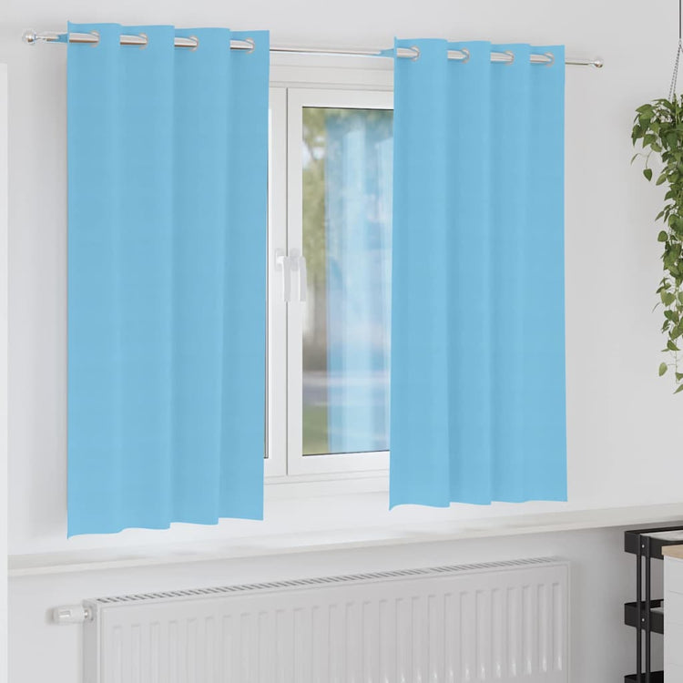 Vidaxl Verdunkelungsvorhänge mit Ringen 2 Stück Hellblau 175 x 140 cm