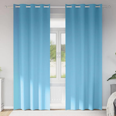 Vidaxl Verdunkelungsvorhänge mit Ringen 2 Stück Hellblau 245 x 140 cm