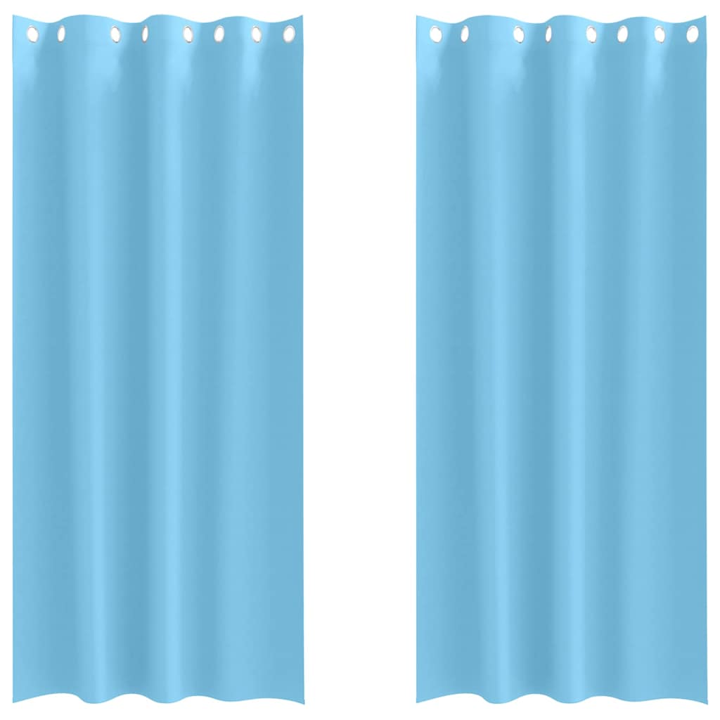 Vidaxl Verdunkelungsvorhänge mit Ringen 2 Stück Hellblau 245 x 140 cm