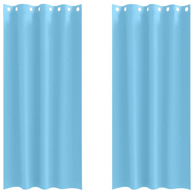 Vidaxl Verdunkelungsvorhänge mit Ringen 2 Stück Hellblau 260 x 140 cm