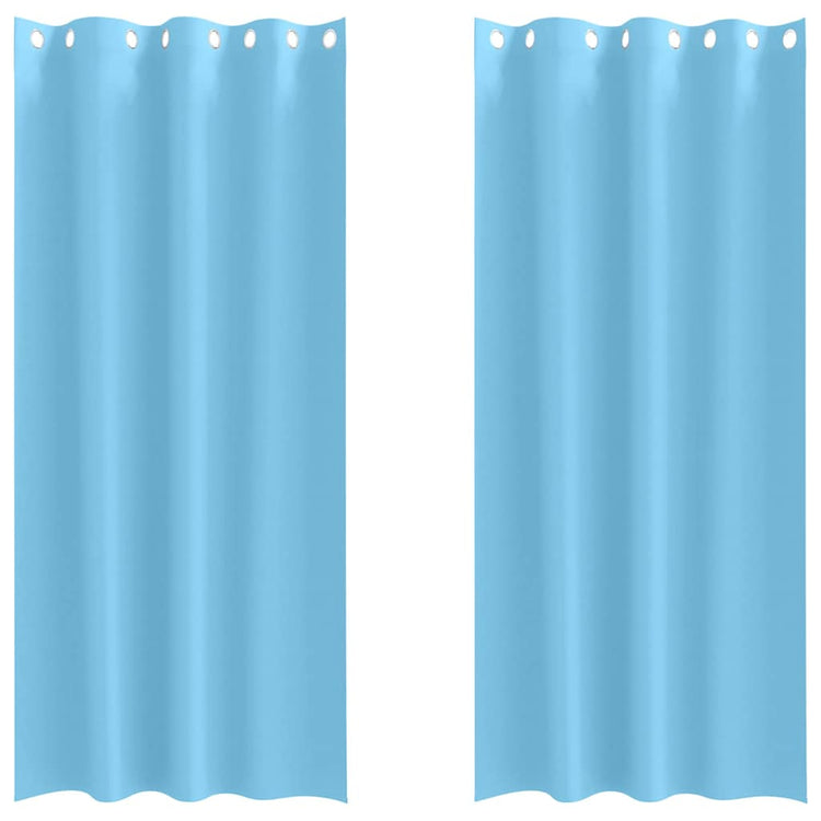 Vidaxl Verdunkelungsvorhänge mit Ringen 2 Stück Hellblau 260 x 140 cm