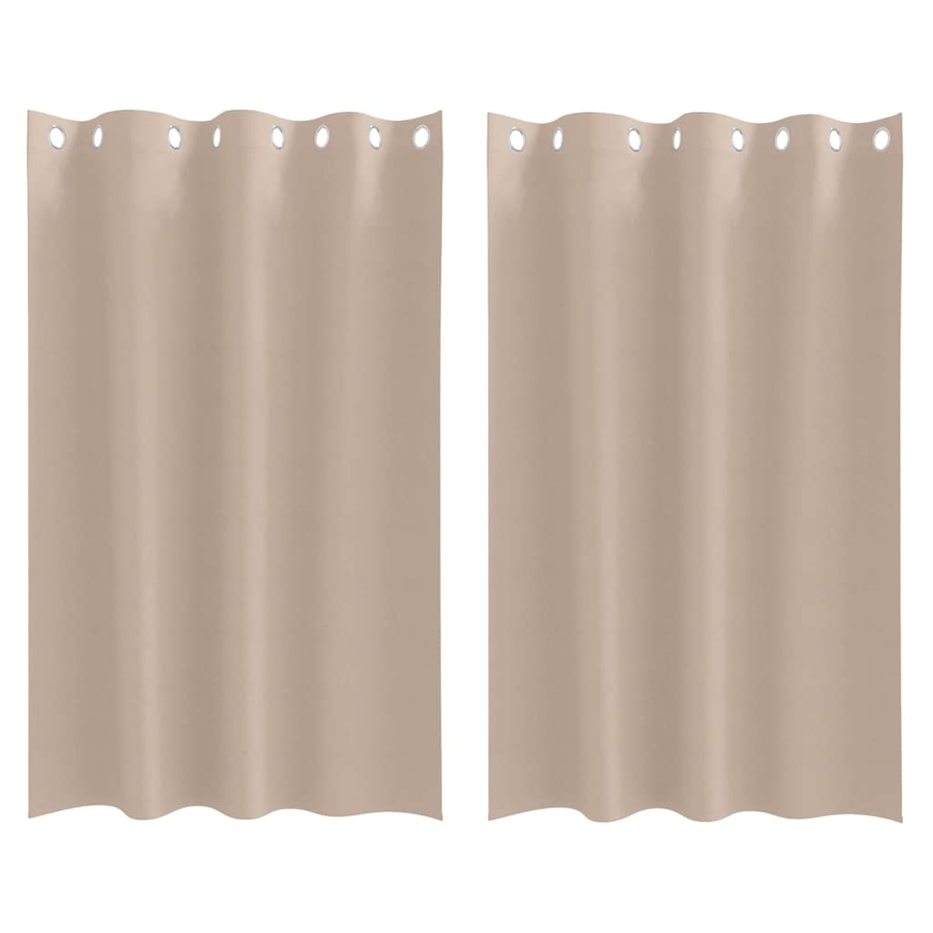 VidaXL Verdunkelungsvorhänge mit Ringen 2 Stück Taupe 175 x 140 cm
