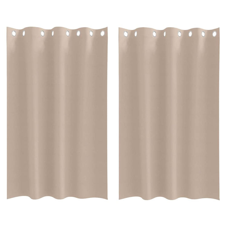 VidaXL Verdunkelungsvorhänge mit Ringen 2 Stück Taupe 175 x 140 cm