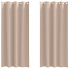 VidaXL Verdunkelungsvorhänge mit Ringen 2 Stück Taupe 225 x 140 cm