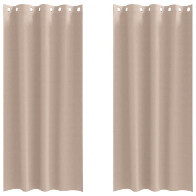 VidaXL Verdunkelungsvorhänge mit Ringen 2 Stück Taupe 225 x 140 cm