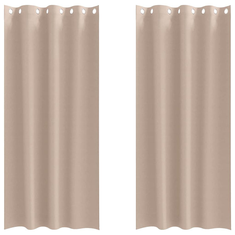 VidaXL Verdunkelungsvorhänge mit Ringen 2 Stück Taupe 245 x 140 cm