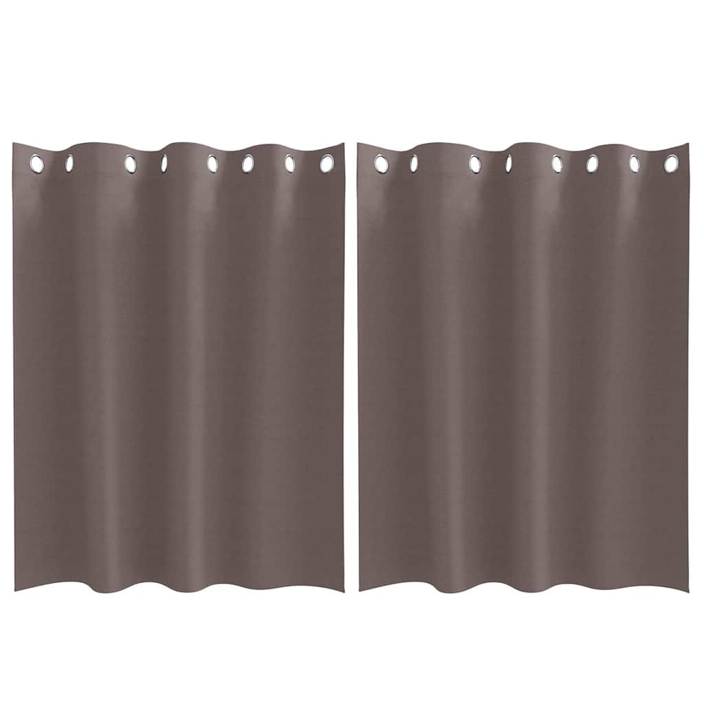 Vidaxl Verdunkelungsvorhänge mit Ringen 2 Stück dunkelbraun 140 x 140 cm