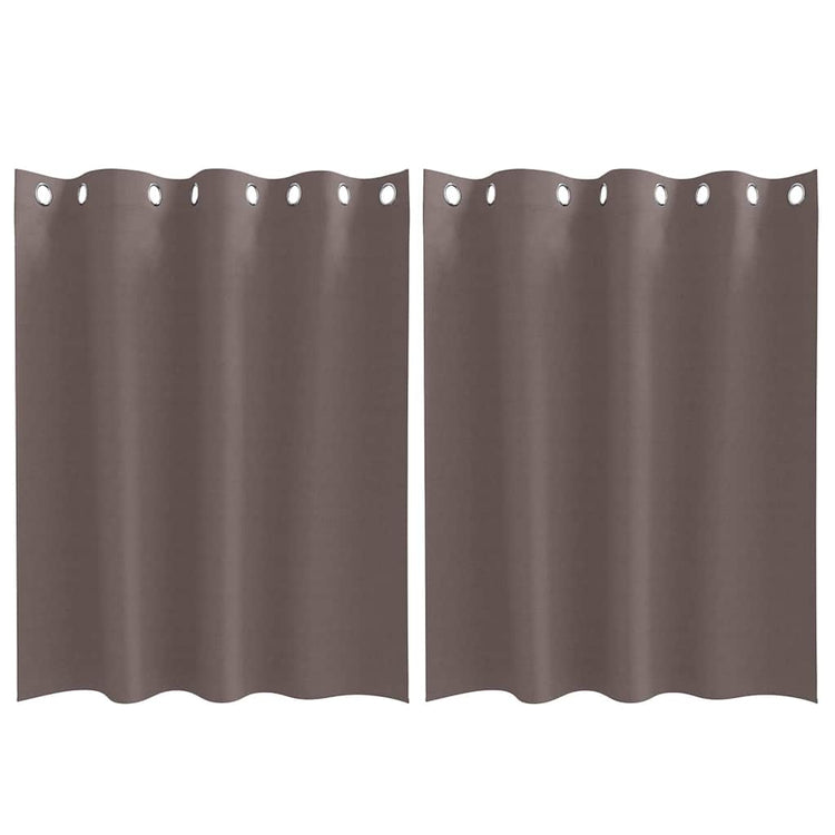 Vidaxl Verdunkelungsvorhänge mit Ringen 2 Stück dunkelbraun 140 x 140 cm