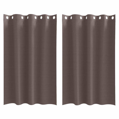 Vidaxl Verdunkelungsvorhänge mit Ringen 2 Stück dunkelbraun 175 x 140 cm