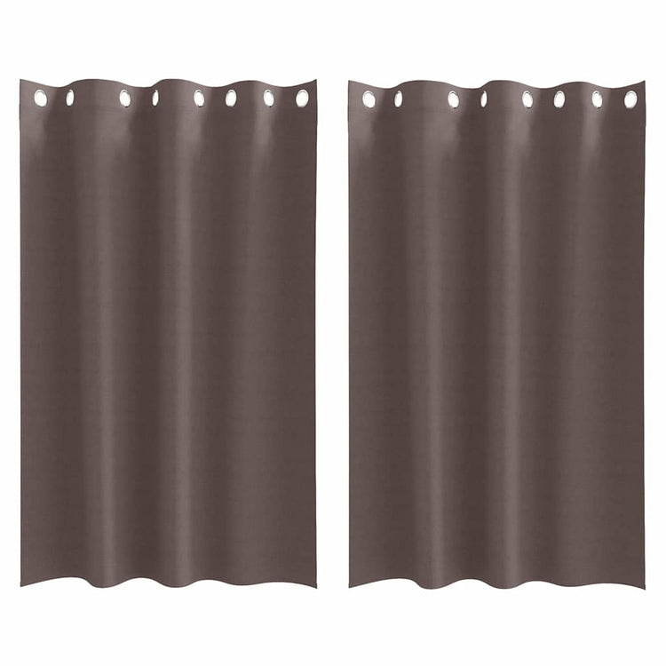 Vidaxl Verdunkelungsvorhänge mit Ringen 2 Stück dunkelbraun 175 x 140 cm
