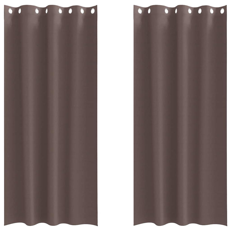 Vidaxl Verdunkelungsvorhänge mit Ringen 2 Stück dunkelbraun 225 x 140 cm