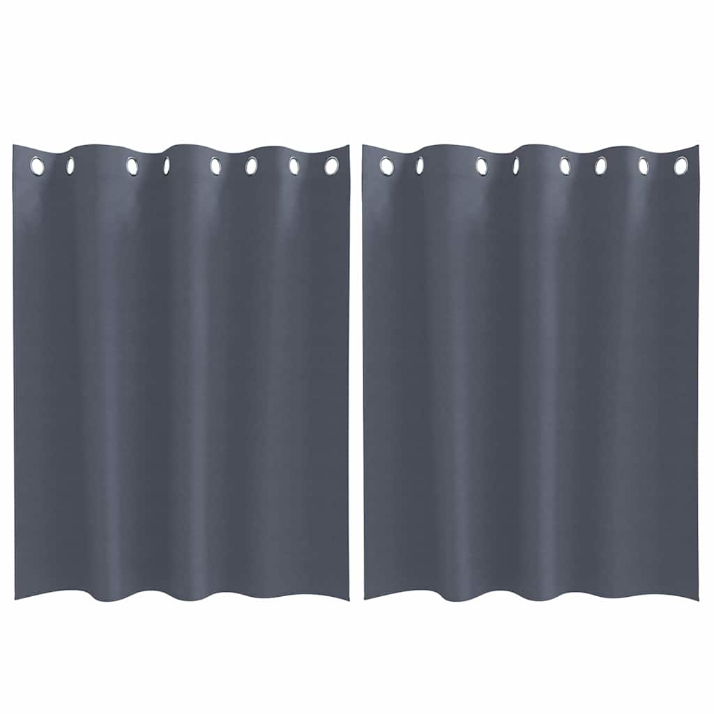Vidaxl Verdunkelungsvorhänge mit Ringen 2 Stück Anthrazit 140 x 140 cm