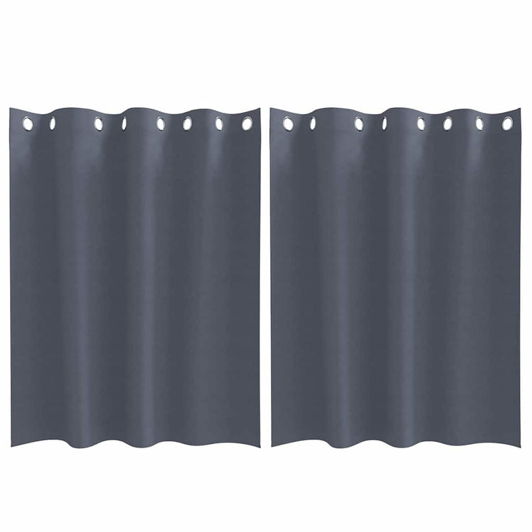 Vidaxl Verdunkelungsvorhänge mit Ringen 2 Stück Anthrazit 140 x 140 cm