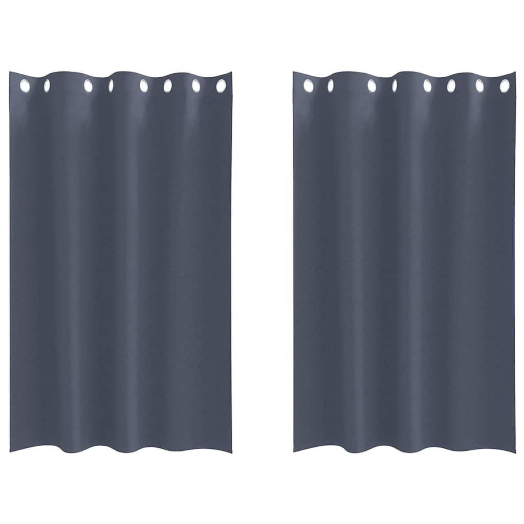 Vidaxl Verdunkelungsvorhänge mit Ringen 2 Stück Anthrazit 175 x 140 cm