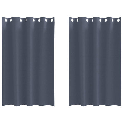 Vidaxl Verdunkelungsvorhänge mit Ringen 2 Stück Anthrazit 175 x 140 cm