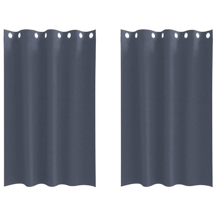 Vidaxl Verdunkelungsvorhänge mit Ringen 2 Stück Anthrazit 175 x 140 cm