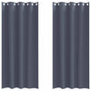 Vidaxl Verdunkelungsvorhänge mit Ringen 2 Stück Anthrazit 225 x 140 cm