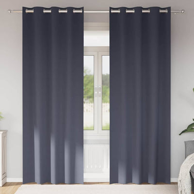 Vidaxl Verdunkelungsvorhänge mit Ringen 2 Stück Anthrazit 260 x 140 cm