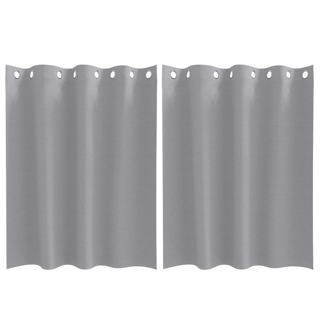 VidaXL Verdunkelungsvorhänge mit Ringen 2 Stück Hellgrau 140 x 140 cm