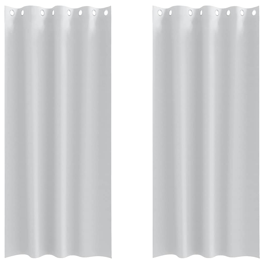 Vidaxl Verdunkelungsvorhänge mit Ringen 2 Stück hellgrau 245 x 140 cm