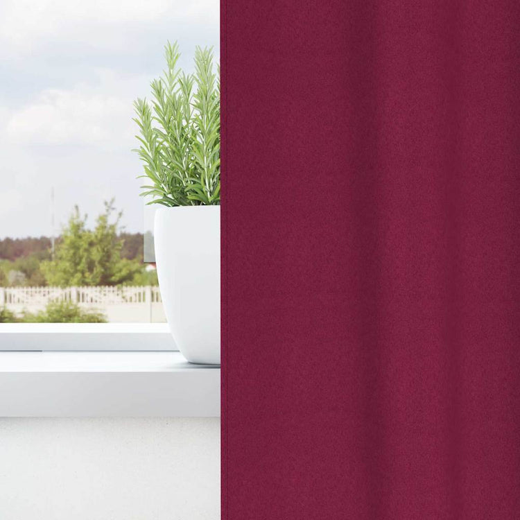 VidaXL Verdunkelungsvorhänge mit Ringen 2 Stück Weinrot 260 x 140 cm