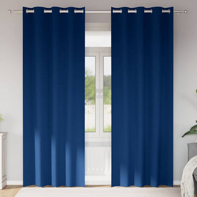 Vidaxl Verdunkelungsvorhänge mit Ringen 2 Stück dunkelblau 245 x 140 cm
